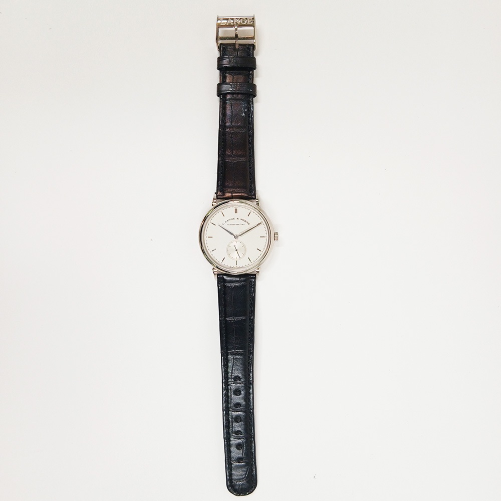 A. Lange & Söhne Saxonia White Gold Silver Stick Dial 216.026