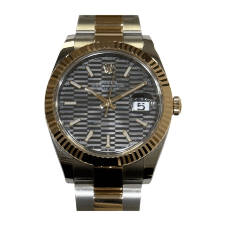 Rolex Datejust 41 Stainless Steel and Rose Gold with Slate Fluted Dial 126331