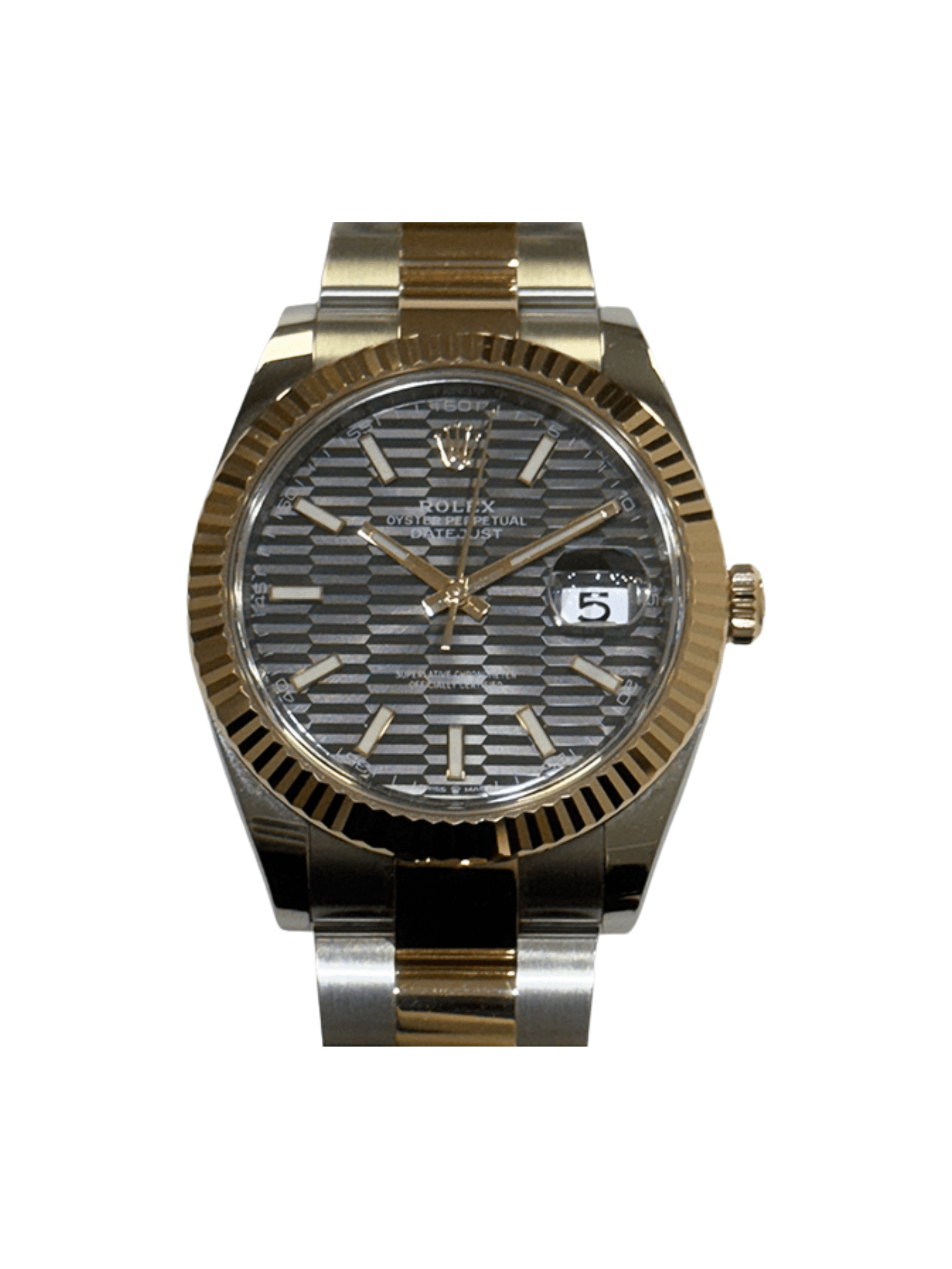 Rolex Datejust 41 Stainless Steel and Rose Gold with Slate Fluted Dial 126331