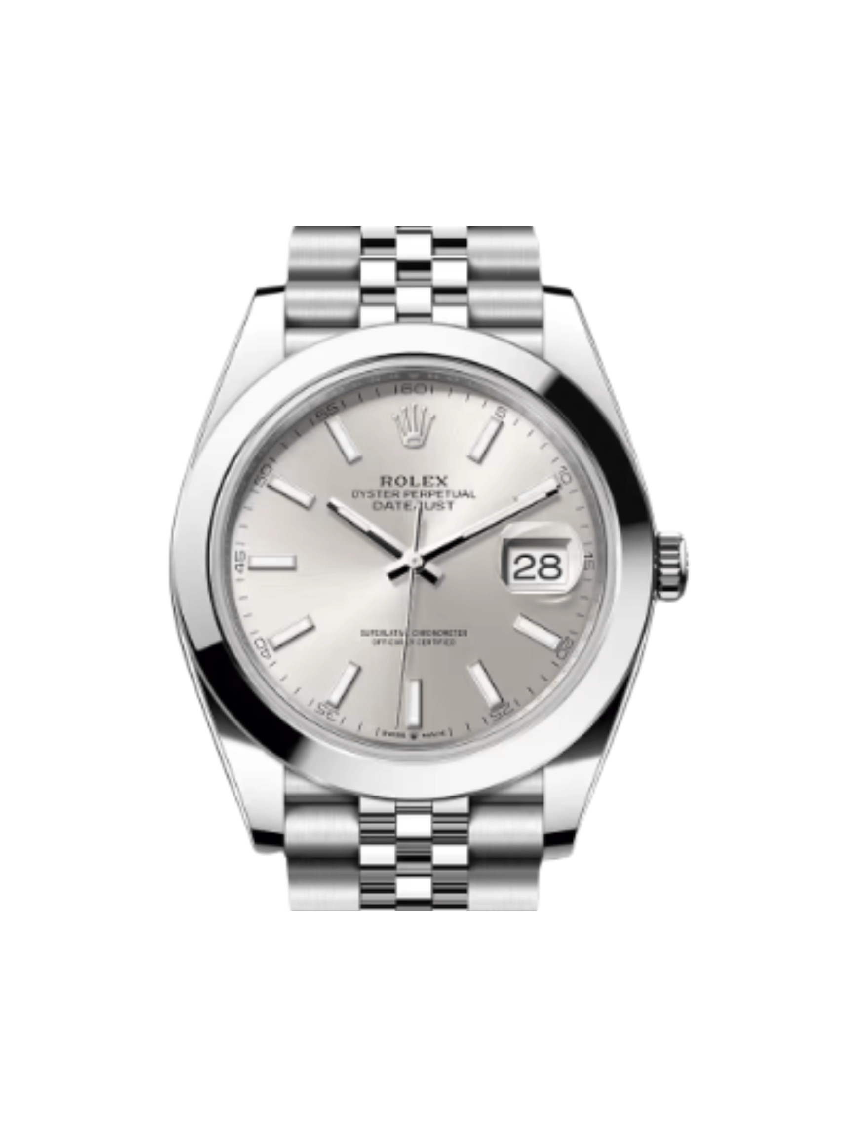 Rolex Datejust Stainless Steel Silver Stick Dial 126300