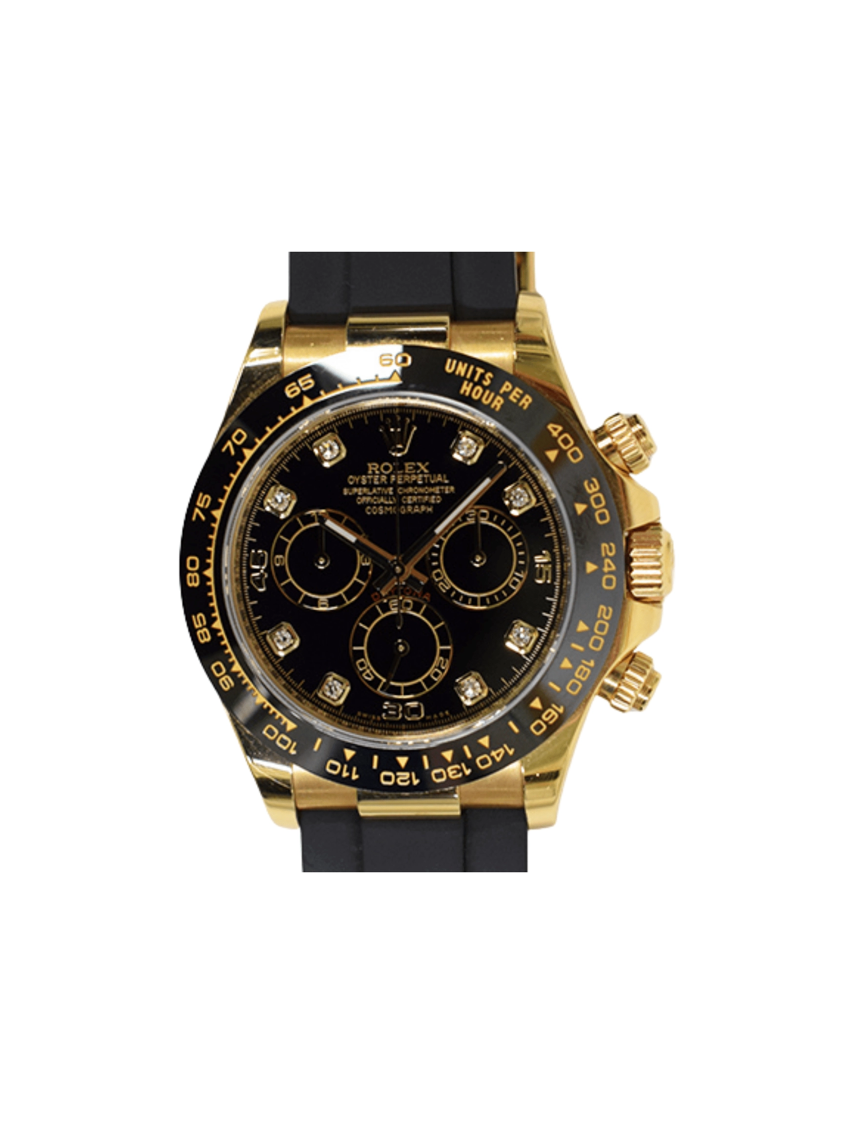 Rolex Daytona Yellow Gold Black Diamond Dial 116518LN