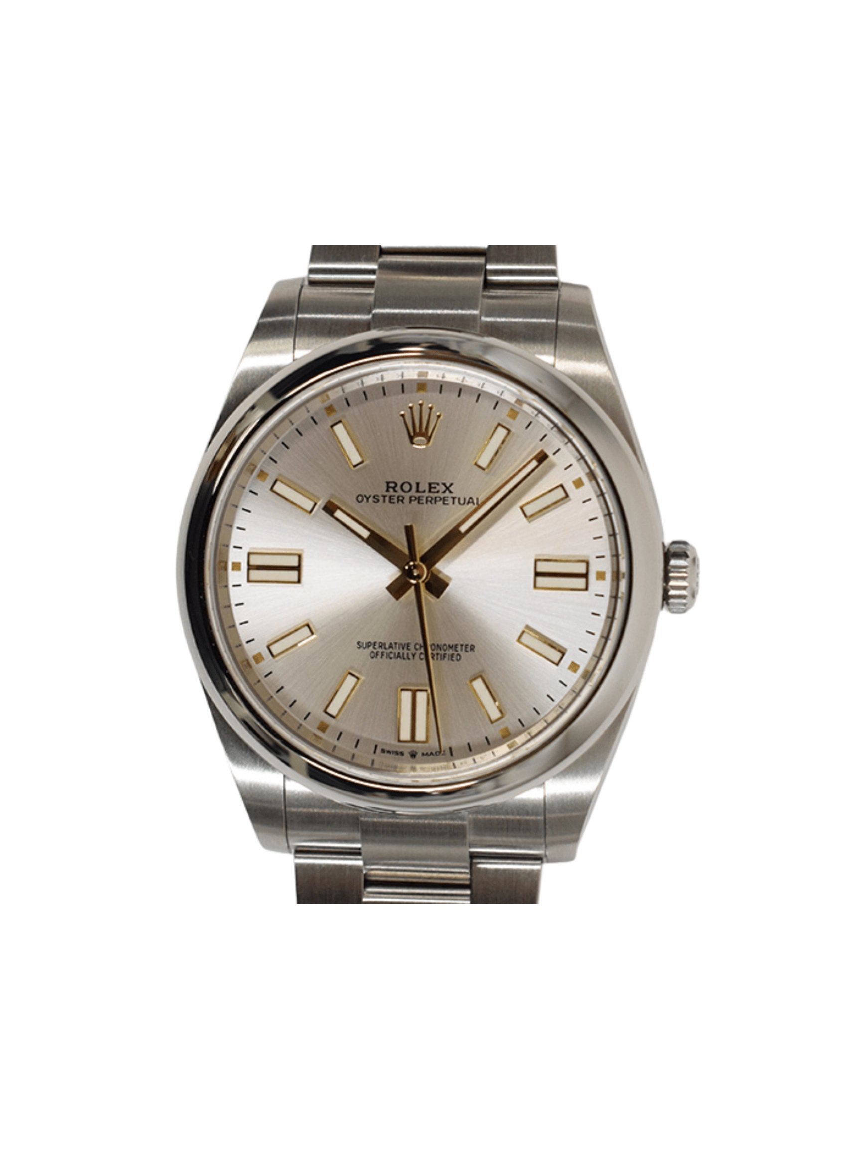 Rolex Oyster Perpetual 41 Stainless Steel Silver Stick Dial 124300