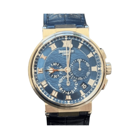 Breguet Marine Horloger White Gold Blue Wave Roman Dial 5527BB/Y2/9WV