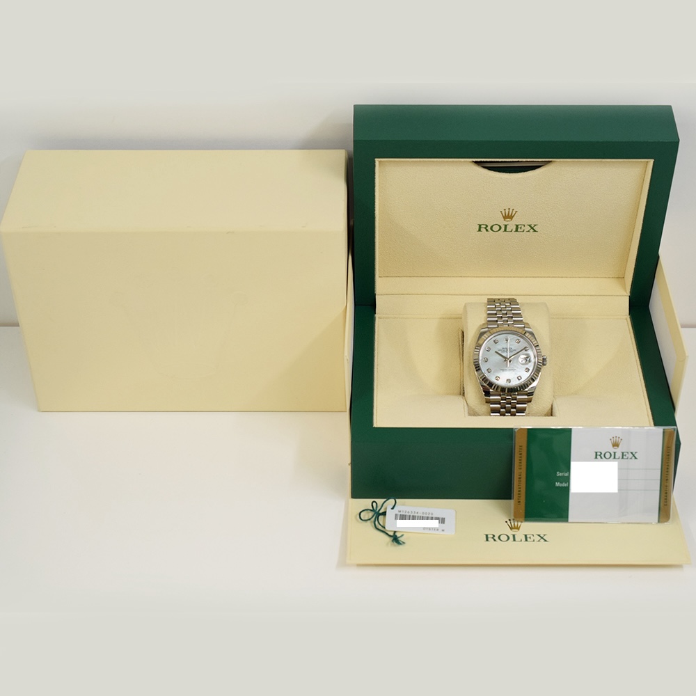 Rolex Datejust 41 White Gold/Stainless Steel MOP Diamond Dial 126334NG
