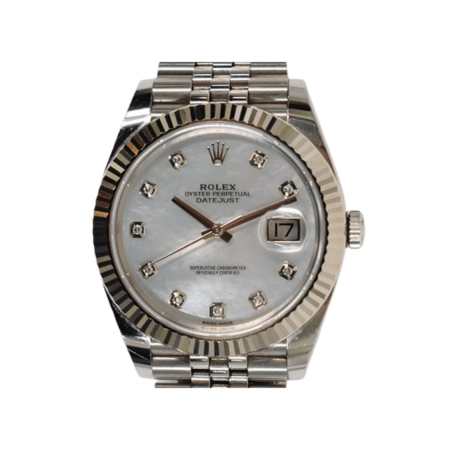 Rolex Datejust 41 White Gold/Stainless Steel MOP Diamond Dial 126334NG