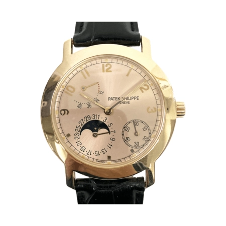 Patek Philippe Calatrava Power Reserve Moon Phases Rose Gold Rose Dial 5055R-001
