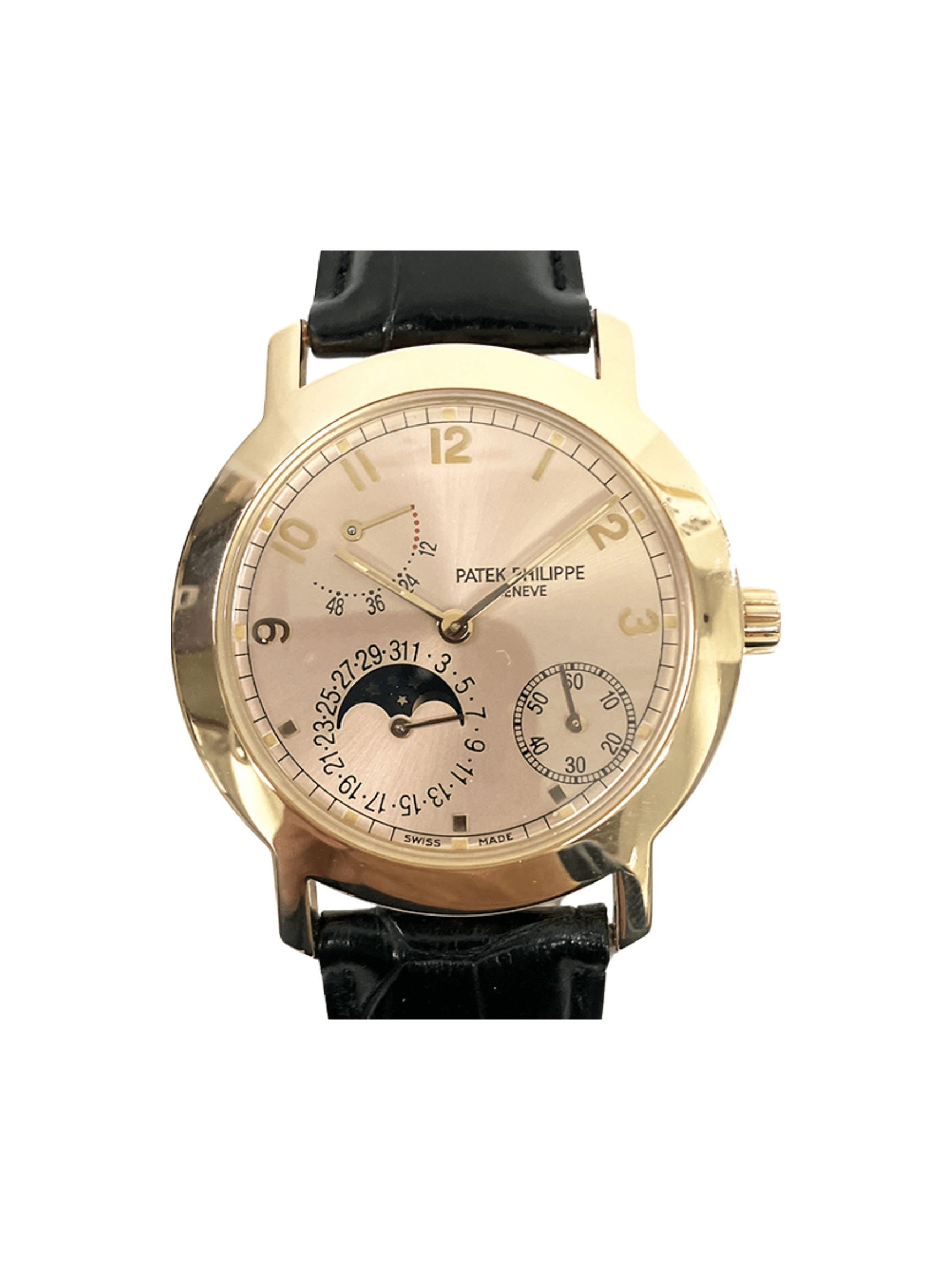 Patek Philippe Calatrava Power Reserve Moon Phases Rose Gold Rose Dial 5055R-001