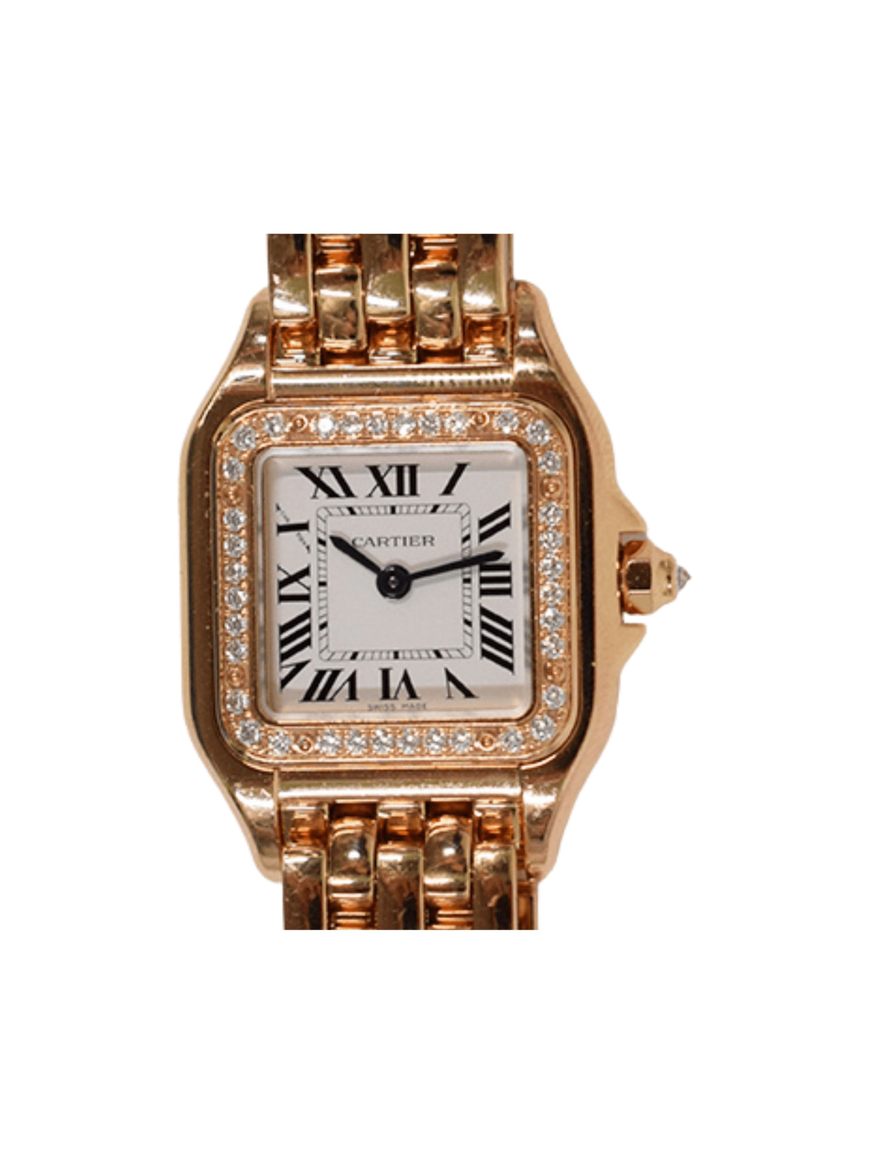 Cartier Panthere De Cartier Rose Gold Silver Roman Dial WJPN0087