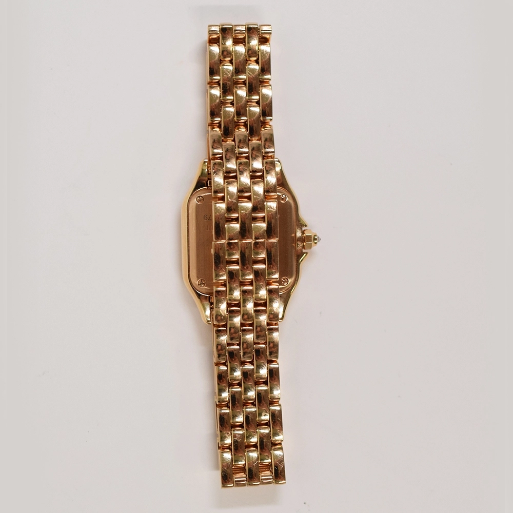 Cartier Panthere De Cartier Rose Gold Silver Roman Dial WJPN0087