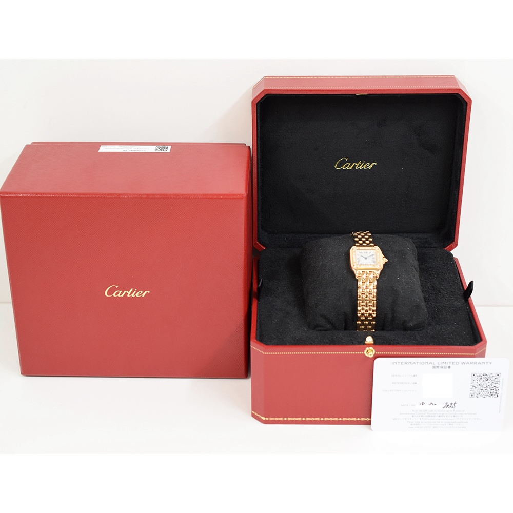 Cartier Panthere De Cartier Rose Gold Silver Roman Dial WJPN0087