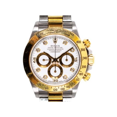 Rolex Daytona Stainless Steel and Yellow Gold White Diamond Dial 16523