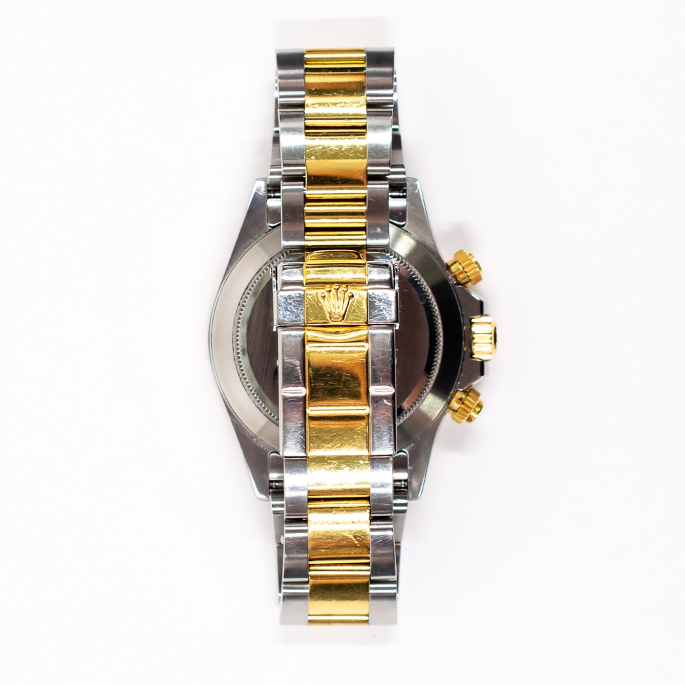 Rolex Daytona Stainless Steel and Yellow Gold White Diamond Dial 16523