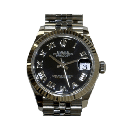 Rolex Datejust 31 Stainless Steel/White Gold Black Roman Dial 278274