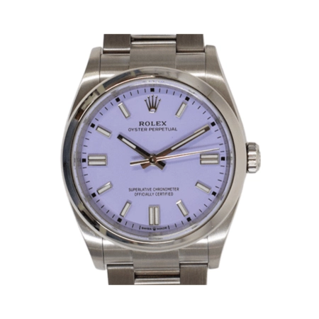 Rolex Oyster Perpetual Stainless Steel Lavander Dial 126000