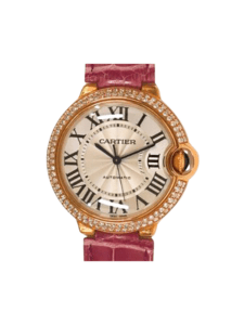 Cartier Ballon Bleu Rose Gold Silver Roman Dial WJBB0009