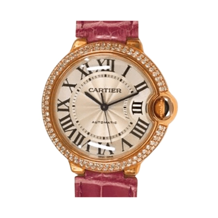 Cartier Ballon Bleu Rose Gold Silver Roman Dial WJBB0009