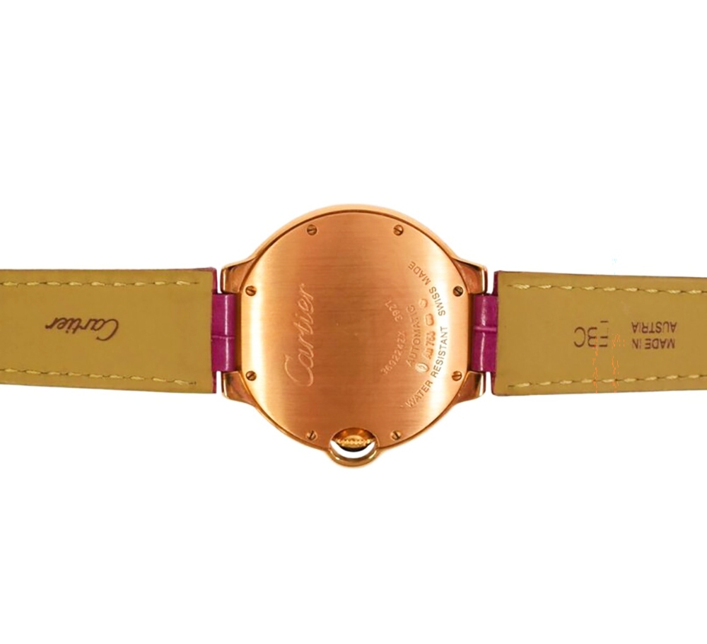 Cartier Ballon Bleu Rose Gold Silver Roman Dial WJBB0009