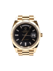 Rolex Day-Date 40 Yellow Gold Black Diamond Dial 95492