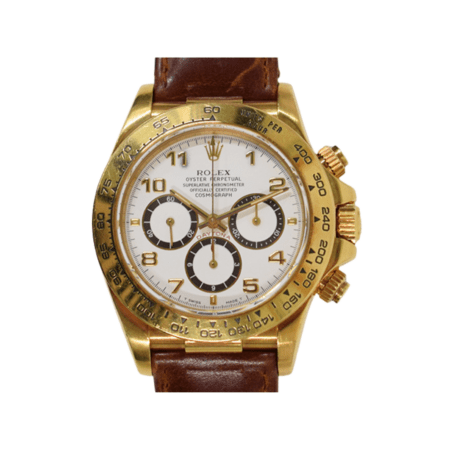 Rolex Daytona "Zenith Movement" Yellow Gold White Arabic Dial 16518