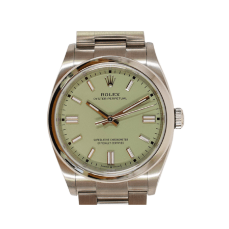 Rolex Oyster Perpetual Stainless Steel Pistachio Dial 126000