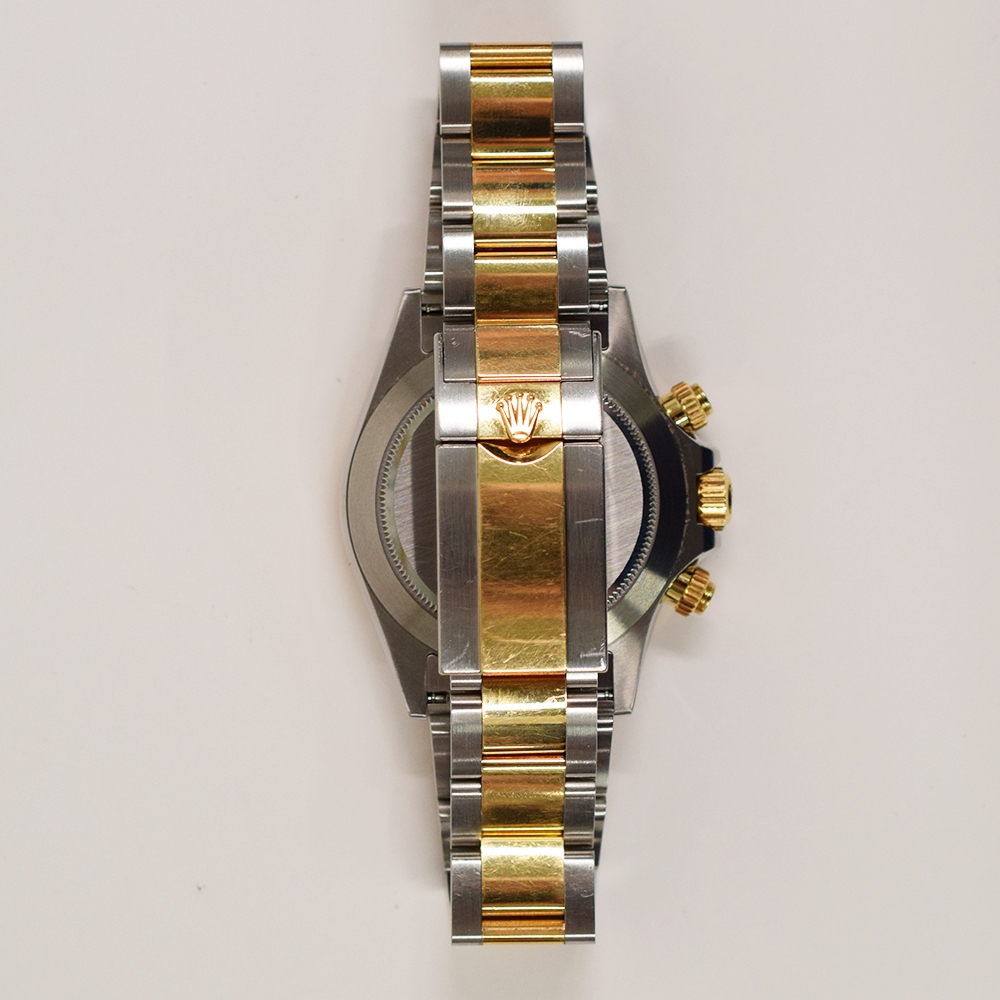 Rolex Daytona Stainless Steel and Yellow Gold Black Diamond Dial 116503G