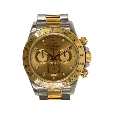 Rolex Daytona Stainless Steel and Yellow Gold Champagne Dial 116523