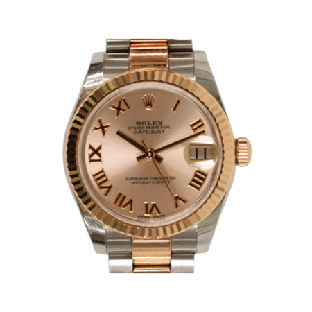 Rolex Datejust 31 Stainless Steel and Rose Gold Pink Roman Dial 178271