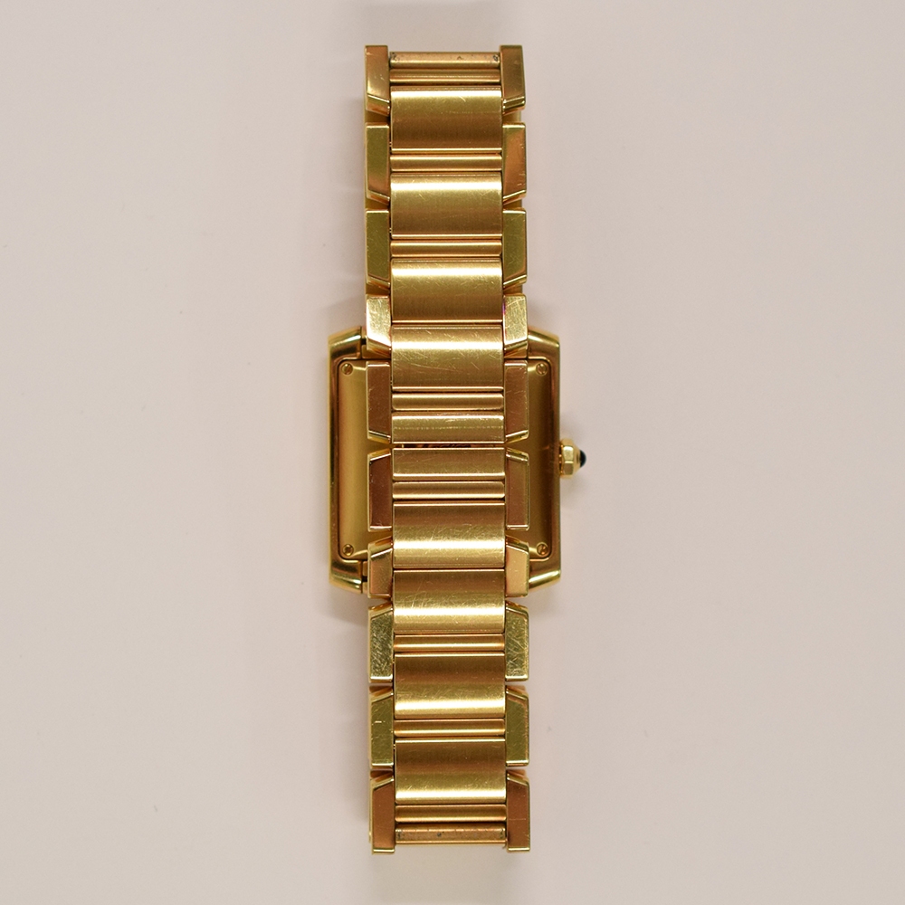 Cartier Tank Française Yellow Gold Ivory Roman Dial W50001R2