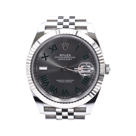 Rolex Datejust 41 Stainless Steel and White Gold Wimbledon Dial 126334