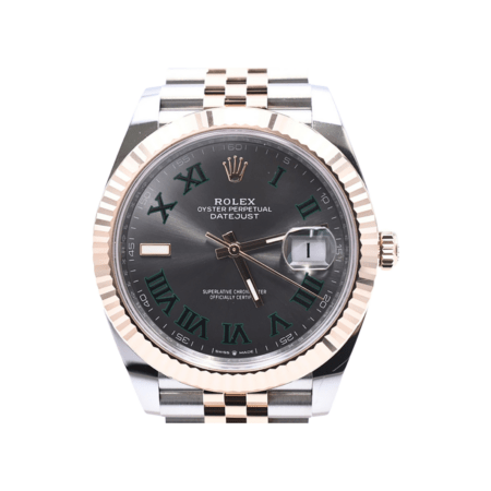 Rolex Datejust 41 Stainless Steel and Rose Gold Wimbledon Roman Dial 126331