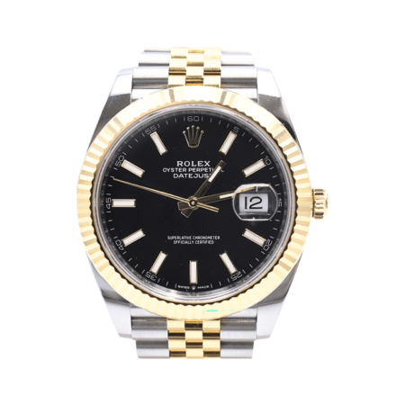 Rolex Datejust 41 Stainless Steel and Yellow Gold Black Stick Dial 126333