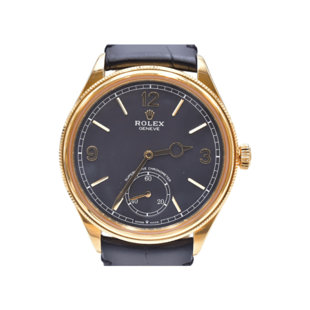 Rolex 1908 Yellow Gold Black Arabic Dial 52508
