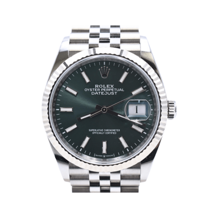 Rolex Datejust 36 Stainless Steel and White Gold Mint Green Dial 126234
