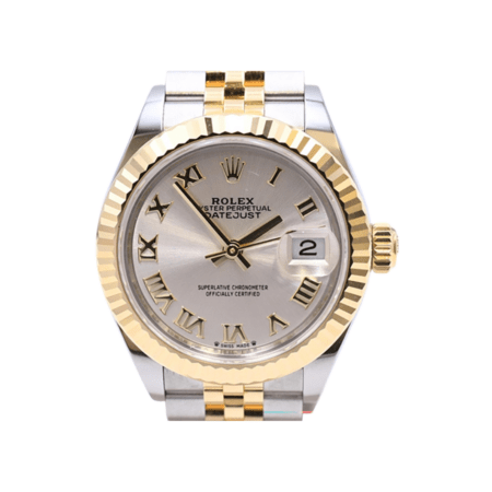 Rolex Lady-Datejust Stainless Steel and Yellow Gold Silver Roman Dial 279173