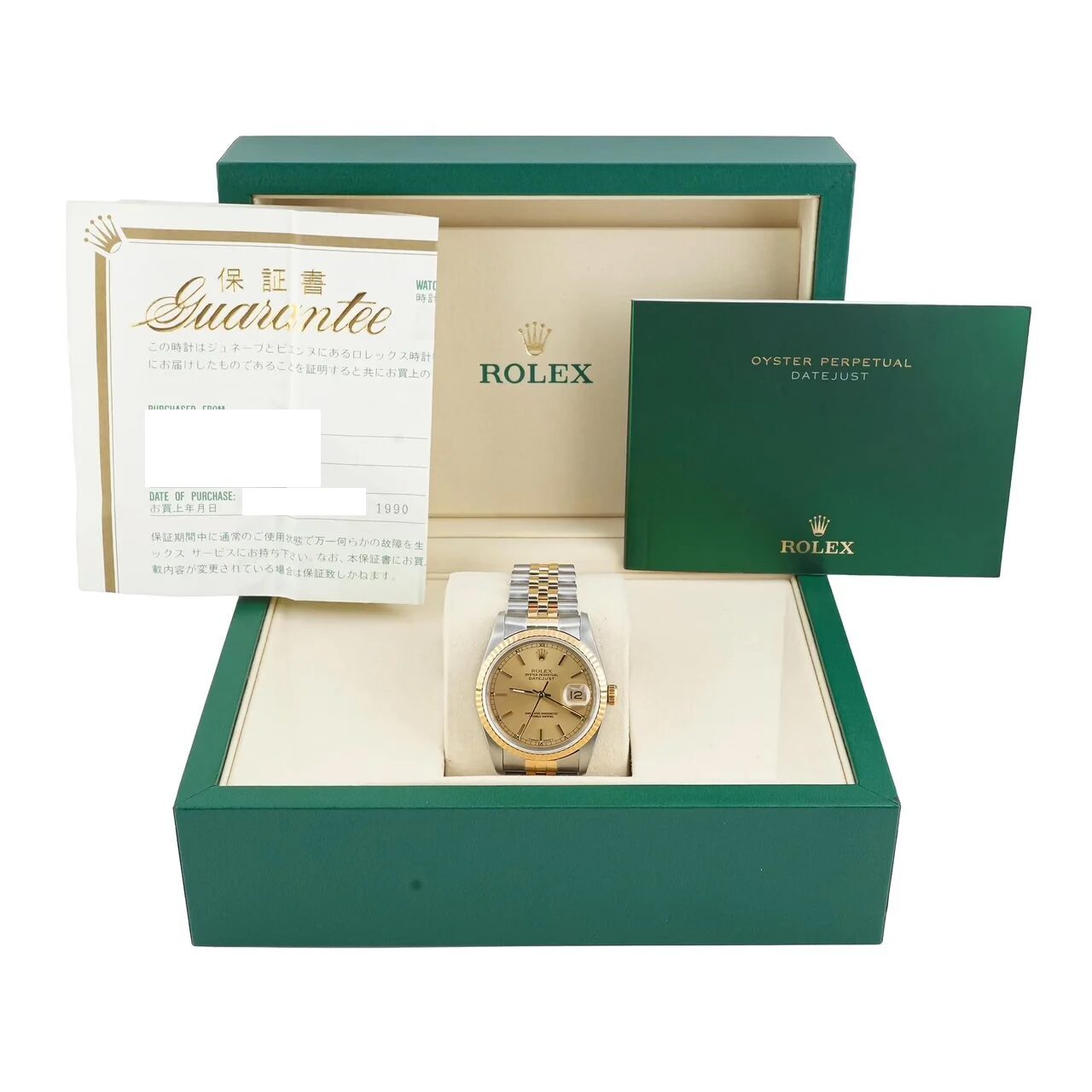 Rolex Datejust 36 Stainless Steel and Yellow Gold Champagne Dial 16233