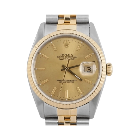 Rolex Datejust 36 Stainless Steel and Yellow Gold Champagne Dial 16233