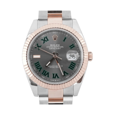 Rolex Datejust 41 Stainless Steel and Rose Gold Wimbledon Roman Dial 126331