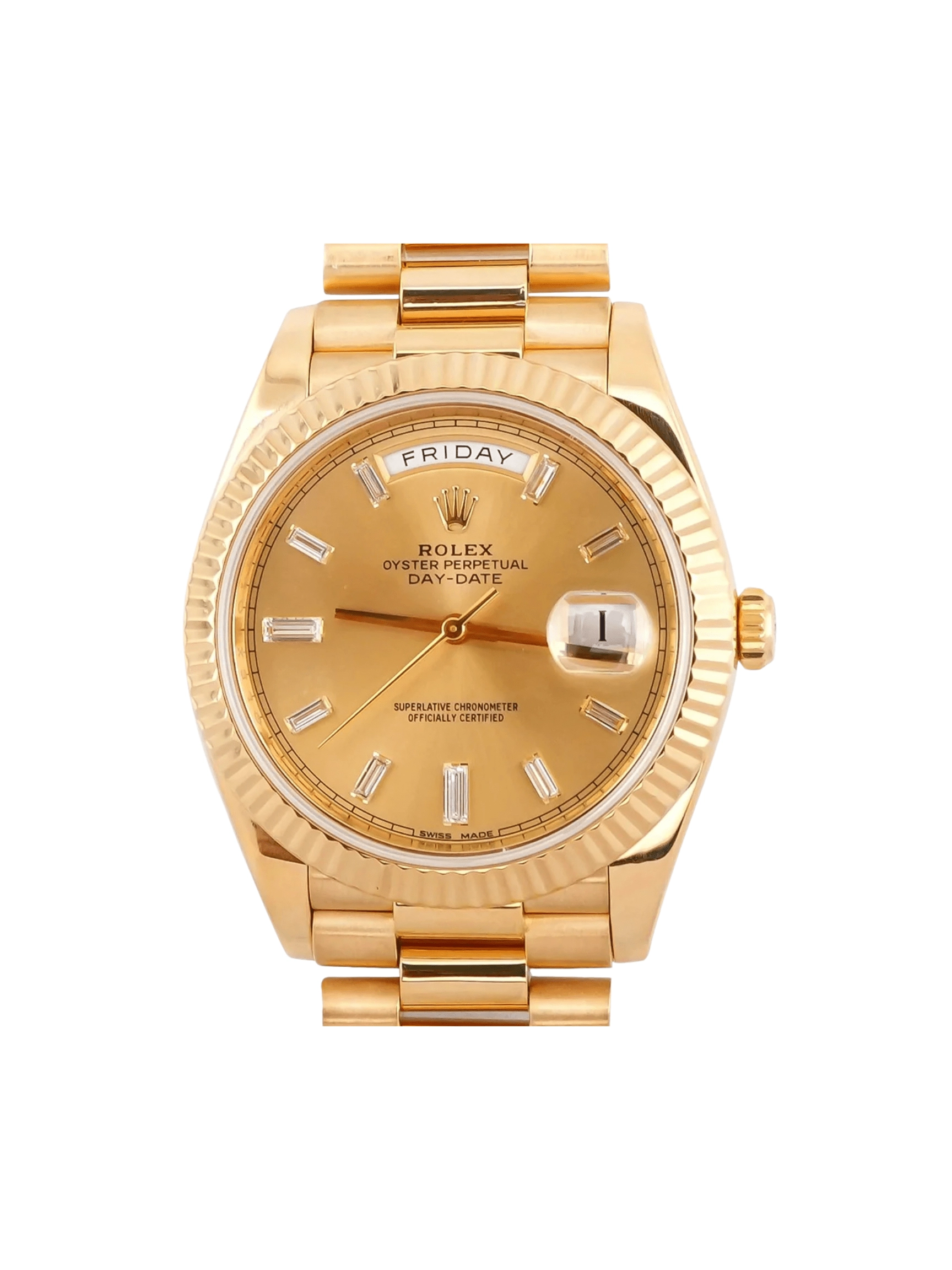 Rolex Day-Date 40 Yellow Gold Champagne Diamond Dial 228238