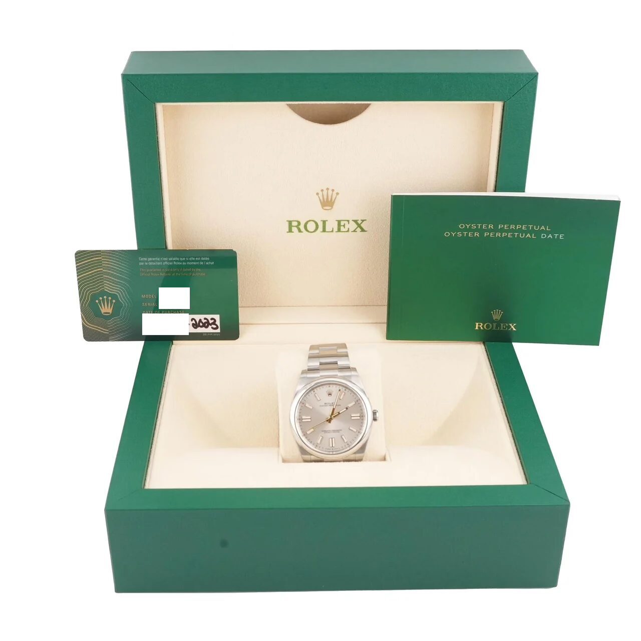 Rolex Oyster Perpetual 41 Stainless Steel Silver Stick Dial 124300