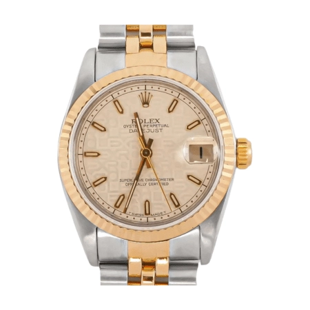 Rolex Datejust 31 Stainless Steel and Yellow Gold Ivory Dial 68273
