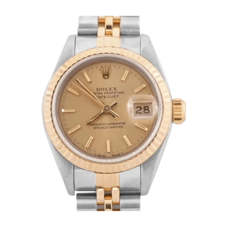 Rolex Lady-Datejust Stainless Steel and Yellow Gold Champagne Dial 69173