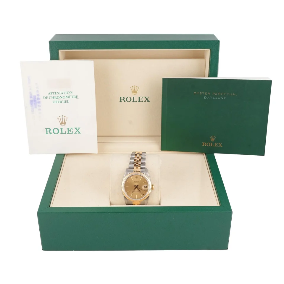 Rolex Datejust 31 Stainless Steel and Yellow Gold Champagne Dial 68273