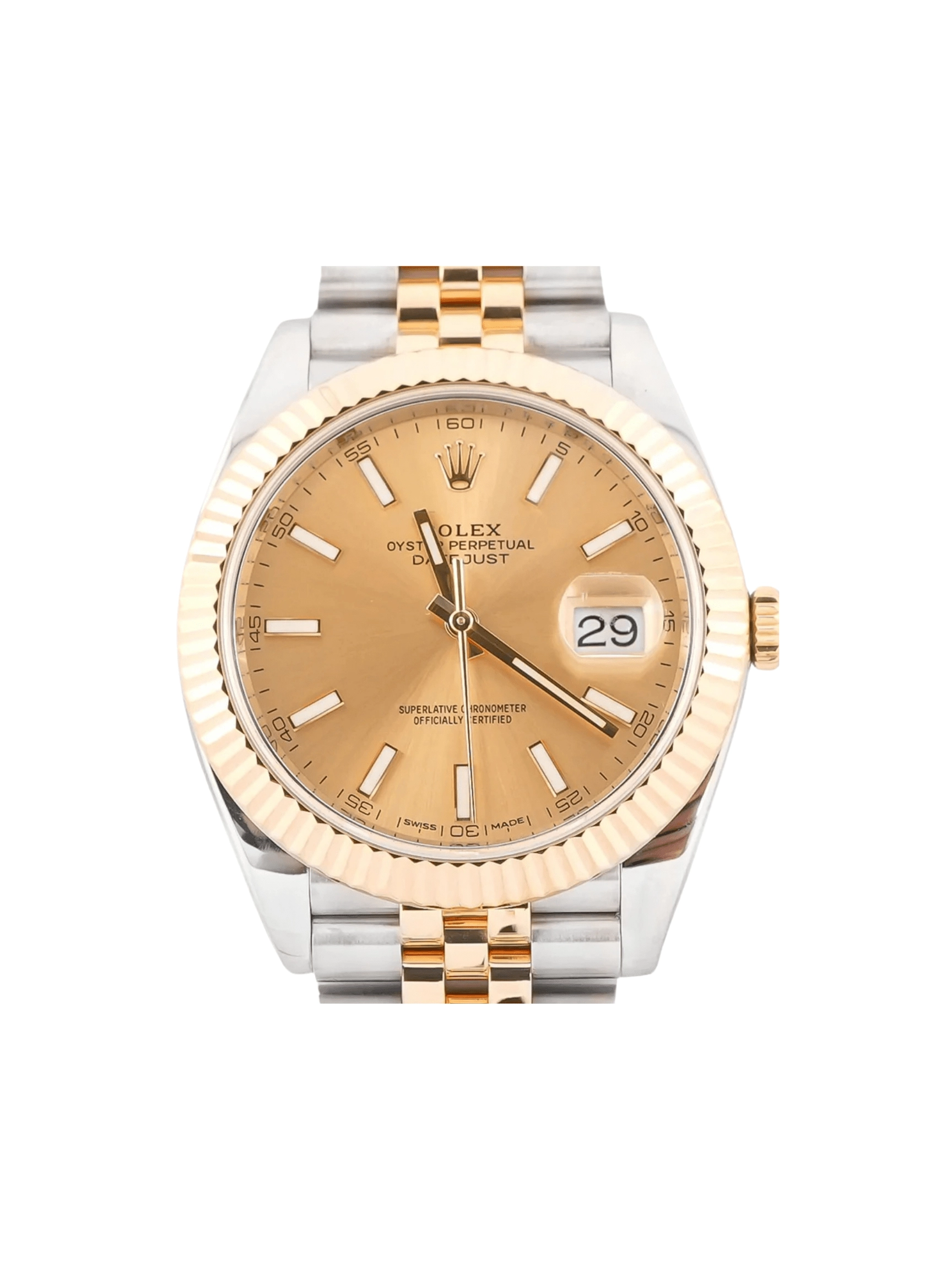 Rolex Datejust 41 Stainless Steel and Yellow Gold Champagne Dial 126333