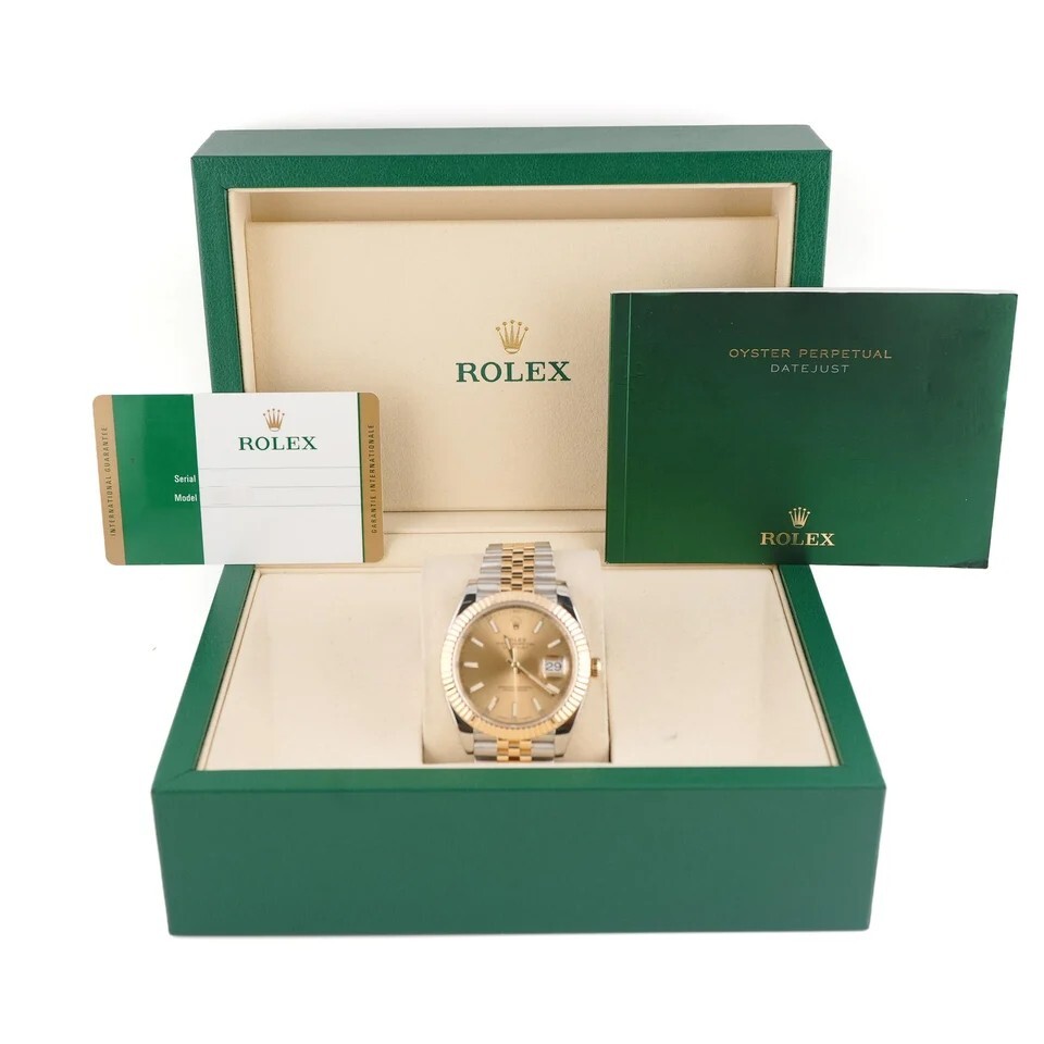 Rolex Datejust 41 Stainless Steel and Yellow Gold Champagne Dial 126333