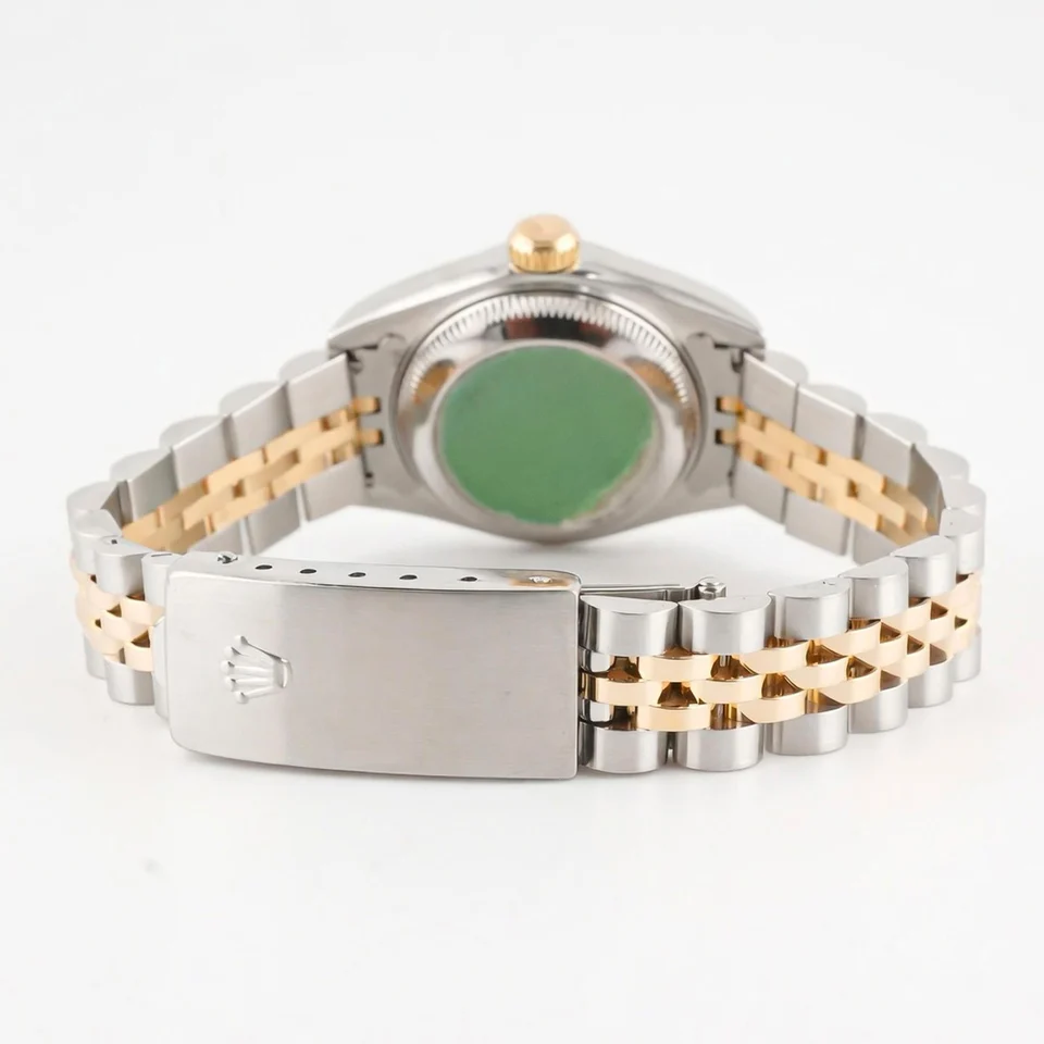 Rolex Lady-Datejust Stainless Steel and Yellow Gold Champagne Stick Dial 69173