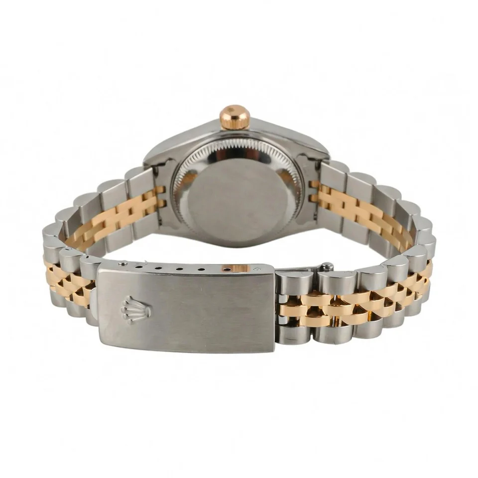 Rolex Lady-Datejust Stainless Steel and Yellow Gold Champagne Stick Dial 79173