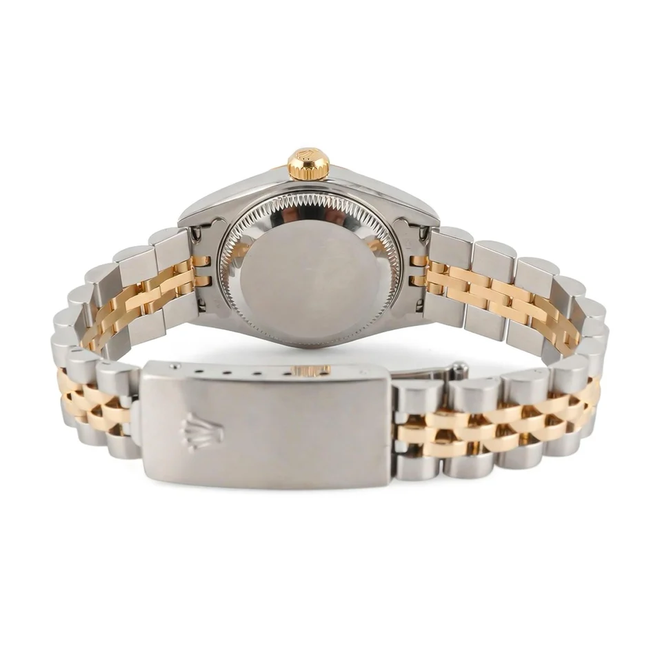 Rolex Lady-Datejust Stainless Steel and Yellow Gold Champagne Stick Dial 79173