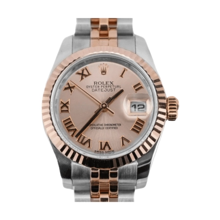 Rolex Lady-Datejust Stainless Steel and Rose Gold Pink Roman Dial 179171