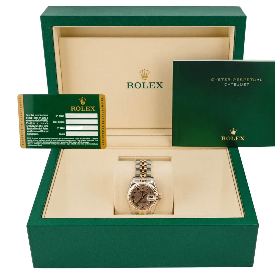 Rolex Lady-Datejust Stainless Steel and Rose Gold Pink Roman Dial 179171