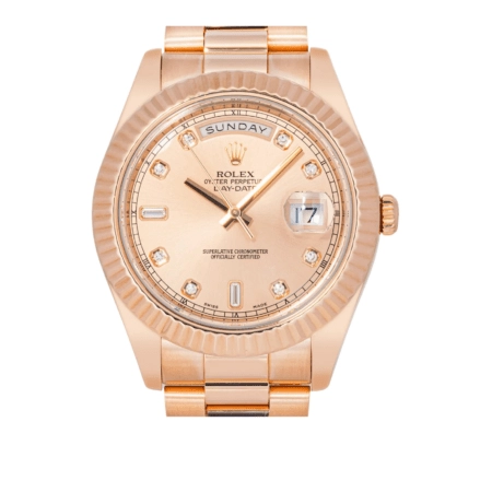 Rolex Day-Date II Rose Gold Sundust Diamond Dial 218235